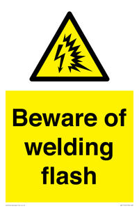 Beware of welding flash